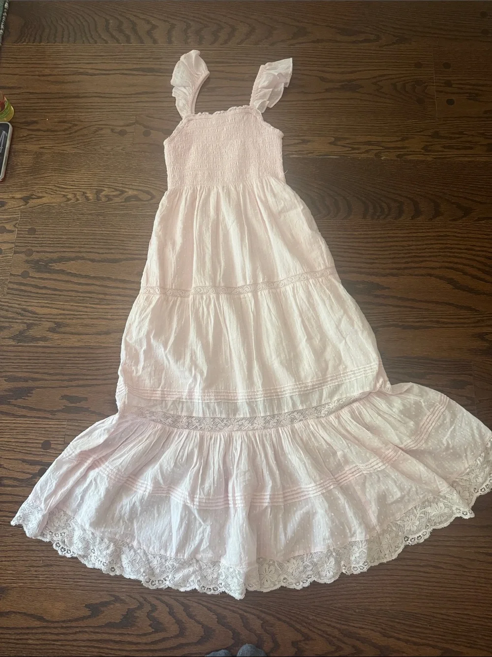 LoveShackFancy light pink lace dress worn once size 10Y
